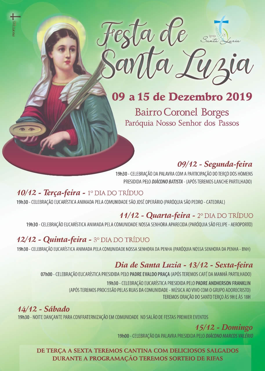 Festa de Santa Luzia - 09 a 15 dezembro 2019